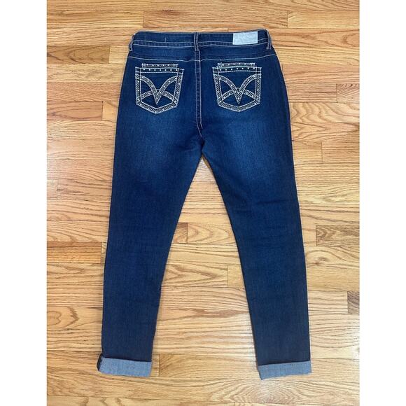 Vigoss VGS Women's Sz 6 32x26 Roll Up Skinny Jeans Fit Medium Wash Distressed‎ - Picture 2 of 10